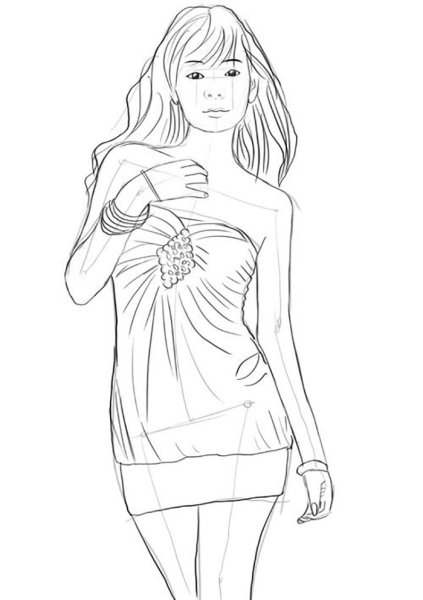 Девушки для срисовки в полный рост