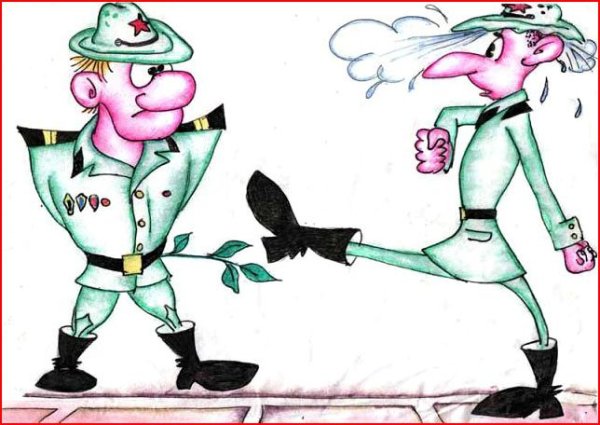 Карикатуры Солдатское службы