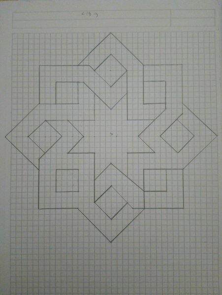 Узоры по клеточкам в тетради