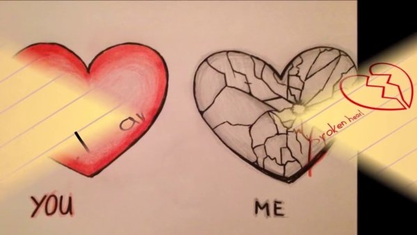 Сердечко рисунок карандашом