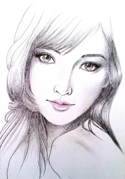 Лицо девушки рисунок