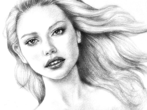 Набросок девушки для рисования