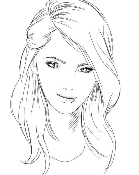 Партер девушки карандашом