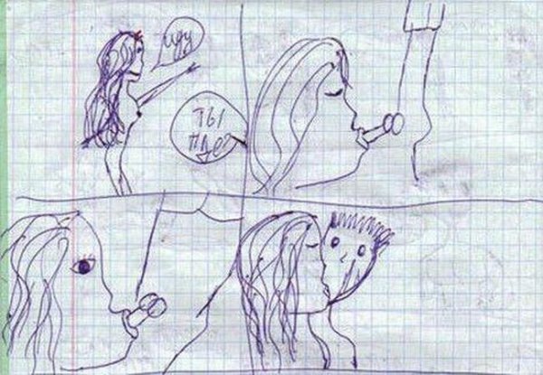 Рисунки в тетради