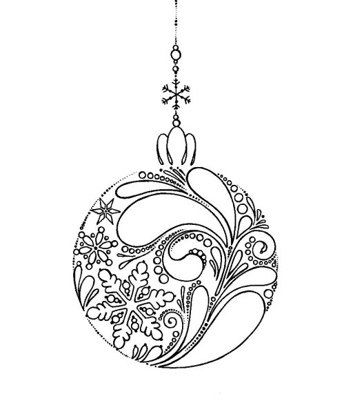 Новогодние рисунки контур