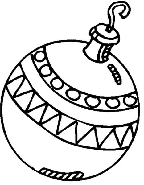 Раскраска новогодние игрушки