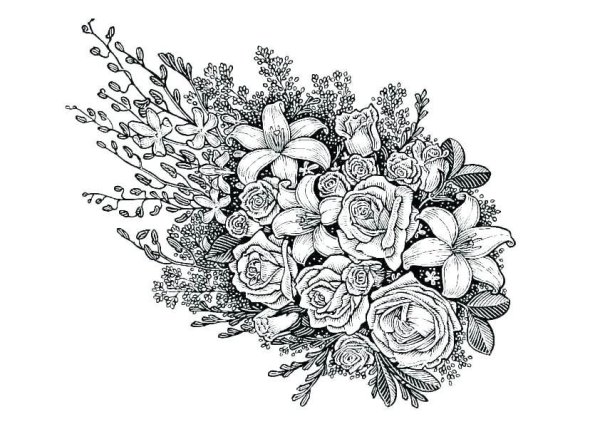 Букет цветов эскиз