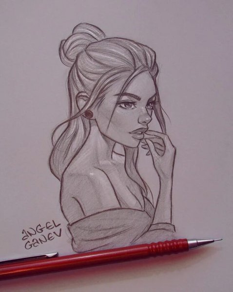 Рисунки для скетчбука девушки