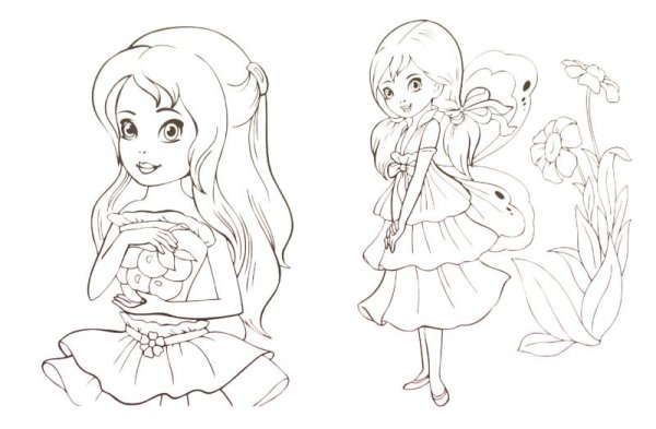 Разукрашки для девочек