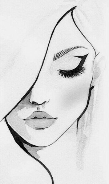 Лицо девушки рисунок