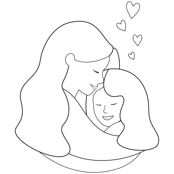 Рисунок мамы для срисовки