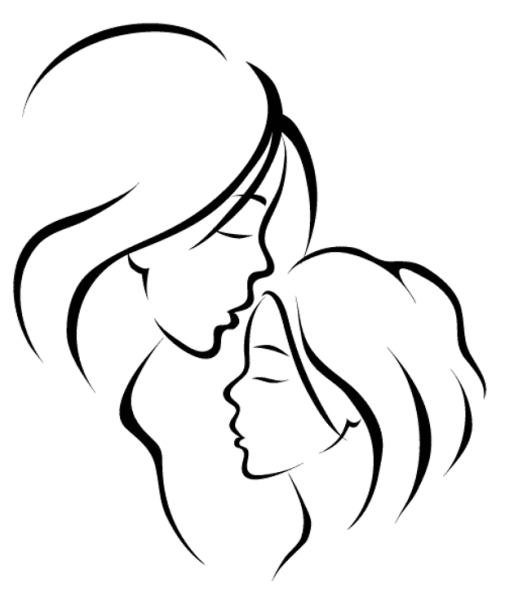 Мама и дочь рисунок карандашом для срисовки