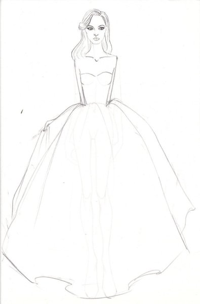 Рисунок девушки карандашом