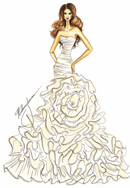 Красивые эскизы платьев
