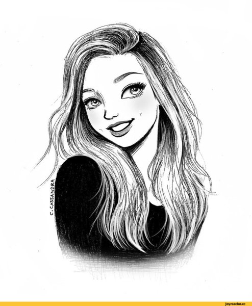 Рисунки для срисовки девочки