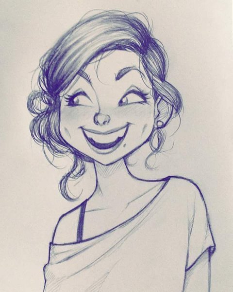 Мультяшное лицо девушки