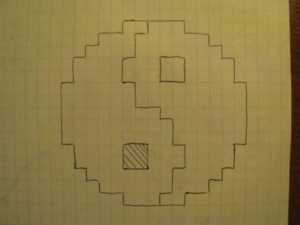 Объёмные рисунки по клеточкам