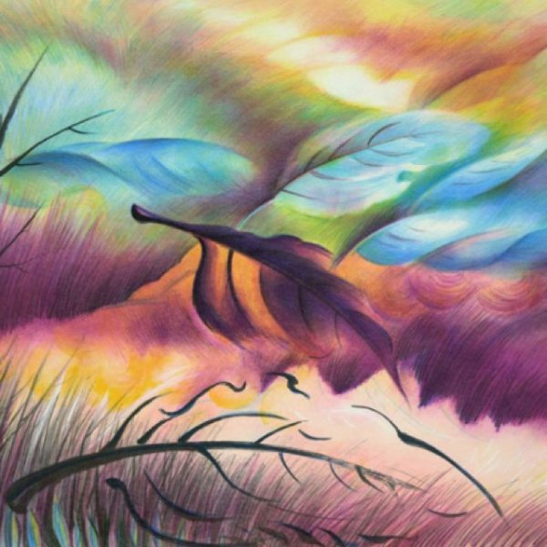 Пейзаж акварелью для начинающих лето