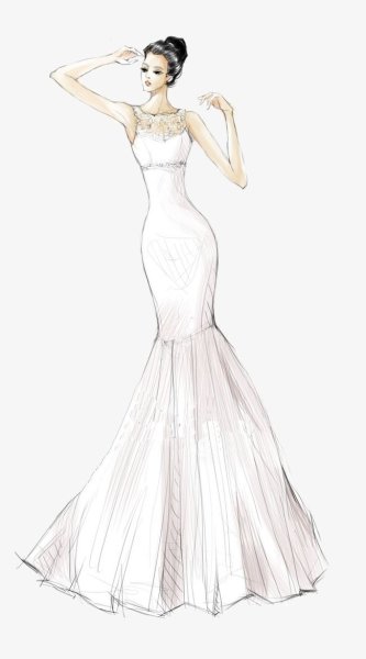 Вечерние платья для срисовки