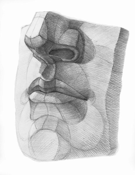 Губы Давида гипс построение
