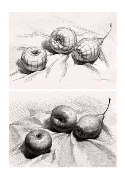 Женское тело карандашом