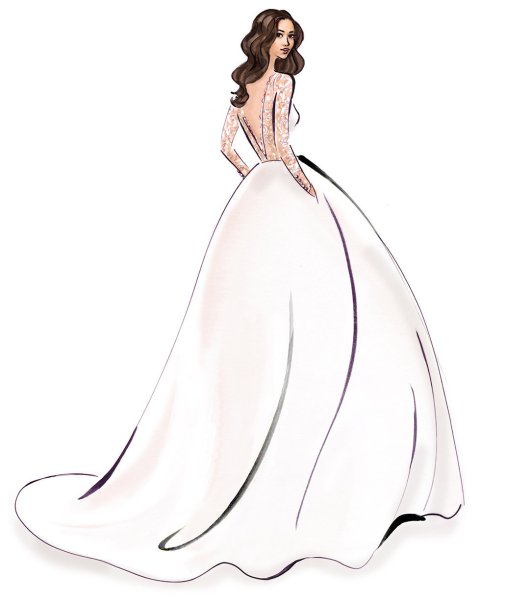Нарисовать красивое платье
