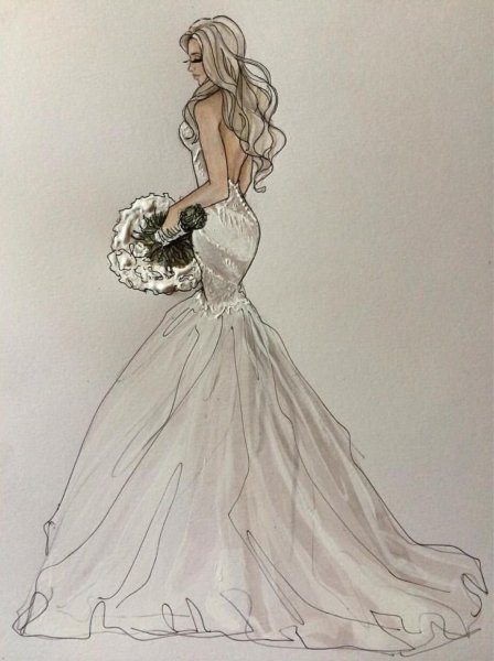 Красивые платья рисунки