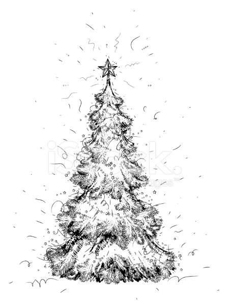 Елка Новогодняя набросок