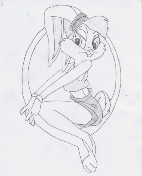 Лола Банни рисунок карандашом