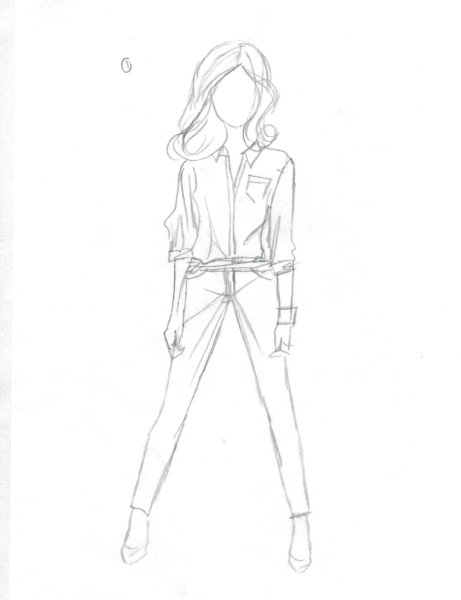 Повседневный стиль эскиз