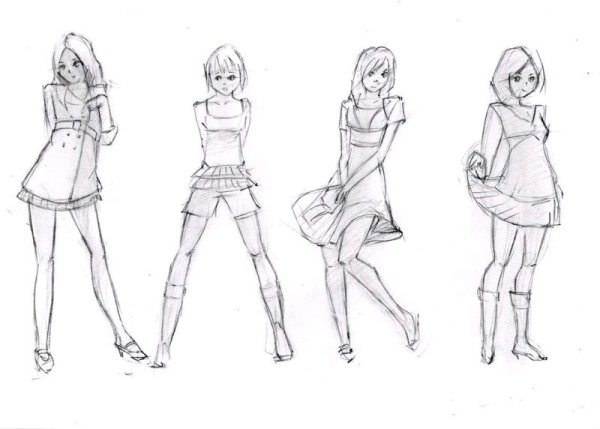 Нарисовать человека в полный рост карандашом