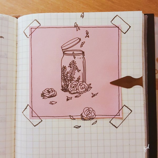 Рисунок в блокноте легкий