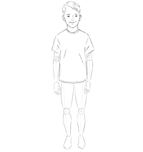 Рисунок мальчика карандашом