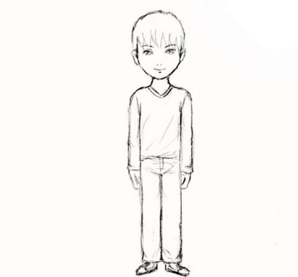 Рисунки для срисовки люди мальчики