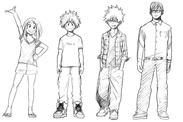 Тело подростка для рисования