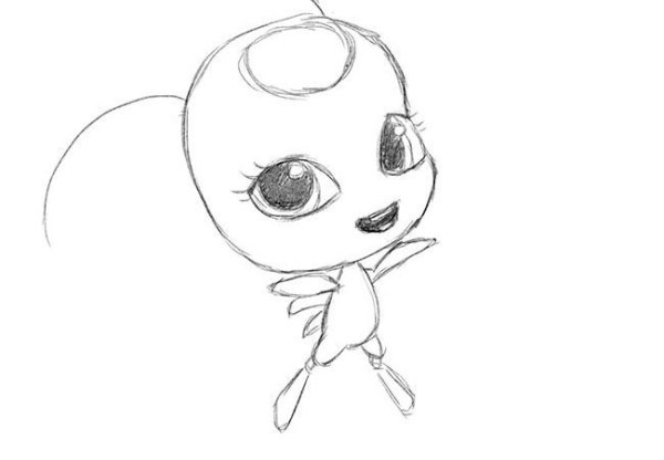 Нарисовать Тикки из леди баг