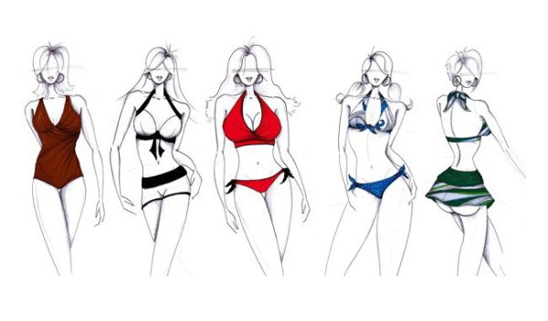 Модель для рисования купальника