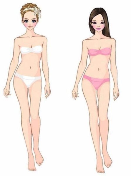 Девушка в купальнике карандашом