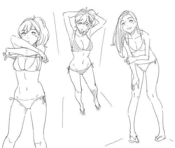 Голая женщина для рисования