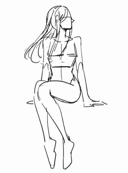 Силуэт девушки в купальнике