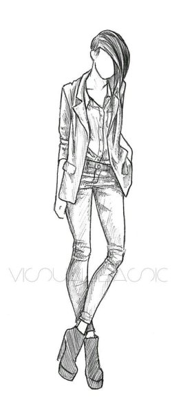 Девушки сзади для срисовки