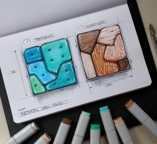 Скетчи маркерами