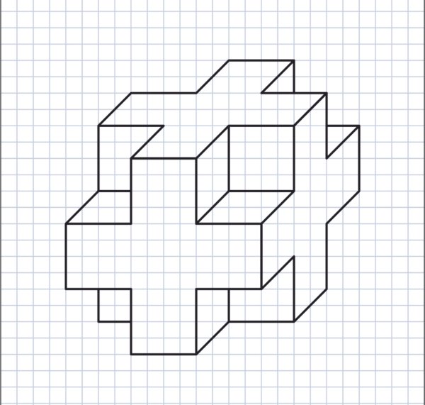 Рисунки по клеточкам в тетради