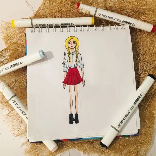 Крутые рисунки маркерами для скетчинга