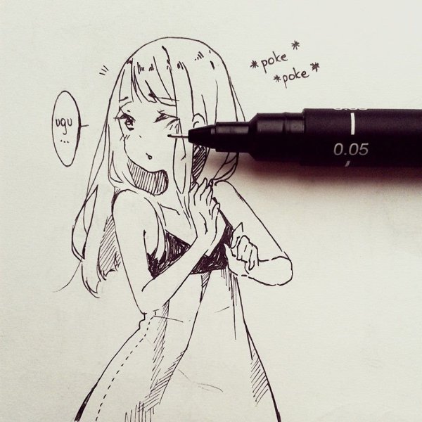 Лёгкие аниме рисунки для скейч бука