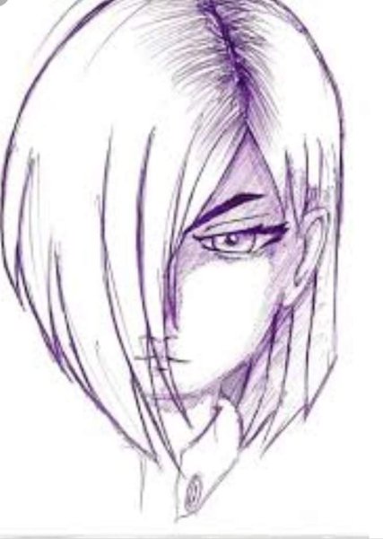 Зарисовки ручкой в тетради аниме