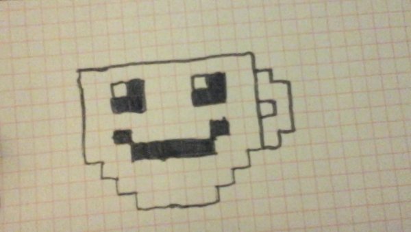 Маленькие рисунки в клеточку ручкой