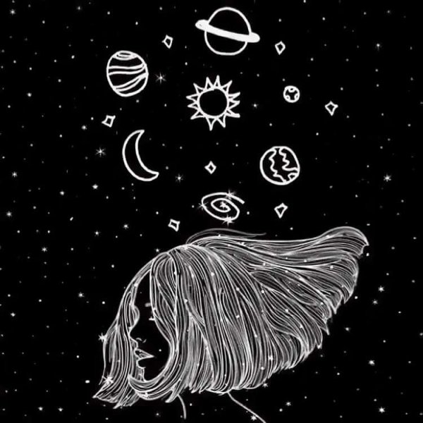 Космос на черной бумаге