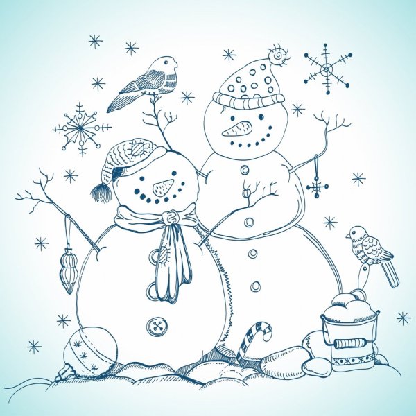 Елка карандашом