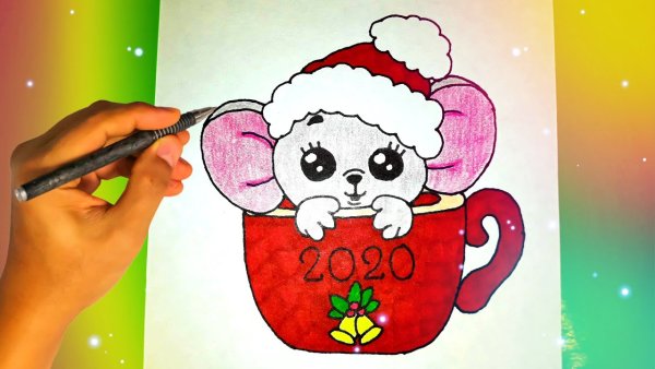 Рисунки на новый год для срисовки легкие